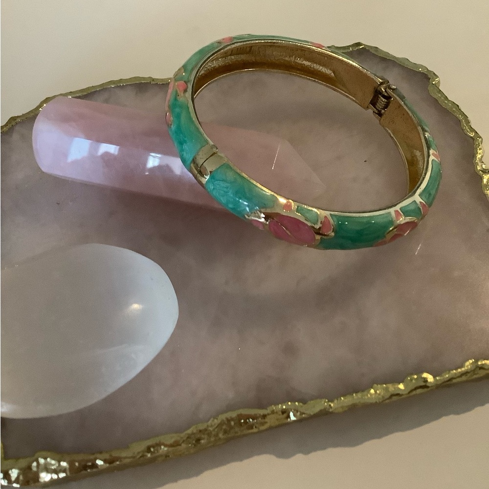 Gold plated enamel bracelet